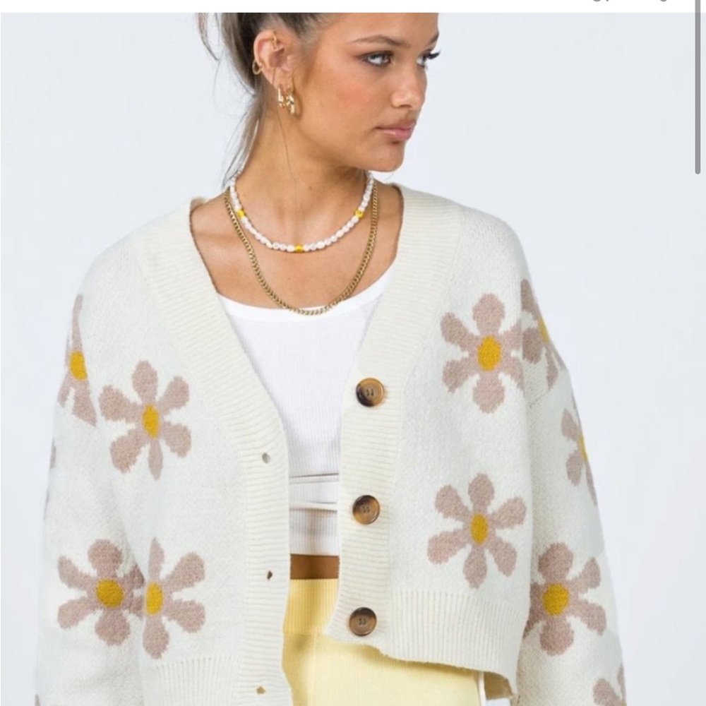 PETAL CARDIGAN BROWN